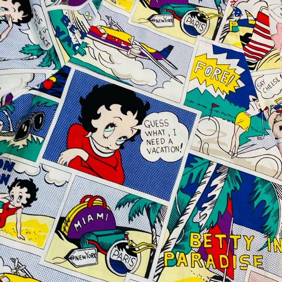 Vintage BETTY BOOP COMIC STRIP Nurse Uniform Scrub Top Pull Over MEDICAL Small - Picture 4 of 5